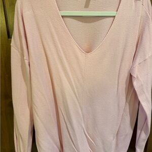 Light pink v neck sweater